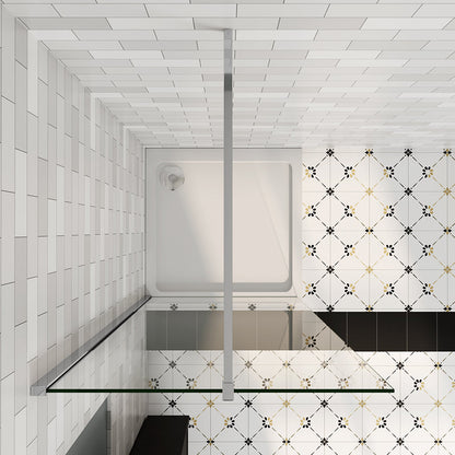 96 H.195 cm Walk in Duschwand mit Stabilisationsstange 140cm badezimmer ideen