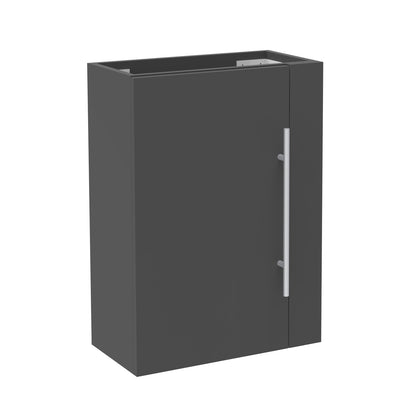 Waschtisch 45 cm Waschbecken mit Unterschrank Gäste WC Badmöbel Set klein Loft Anthrazit