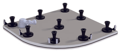 Zubehör Dusche Armatur Schürze & 9xStellfüße für rund 80x80cm  Duschtasse Duschwanne Bodenelemente