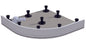 Zubehör Dusche Armatur Schürze & 9xStellfüße für rund 80x80cm  Duschtasse Duschwanne Bodenelemente