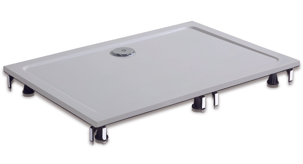 Zubehör Dusche Armatur Schürze & 8xStellfüße für 90x80cm  Duschtasse Duschwanne Bodenelemente