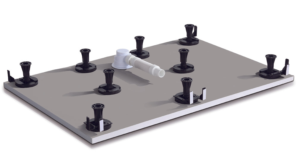 Zubehör Dusche Armatur Schürze & 9xStellfüße für 120x80cm  Duschtasse Duschwanne Bodenelemente