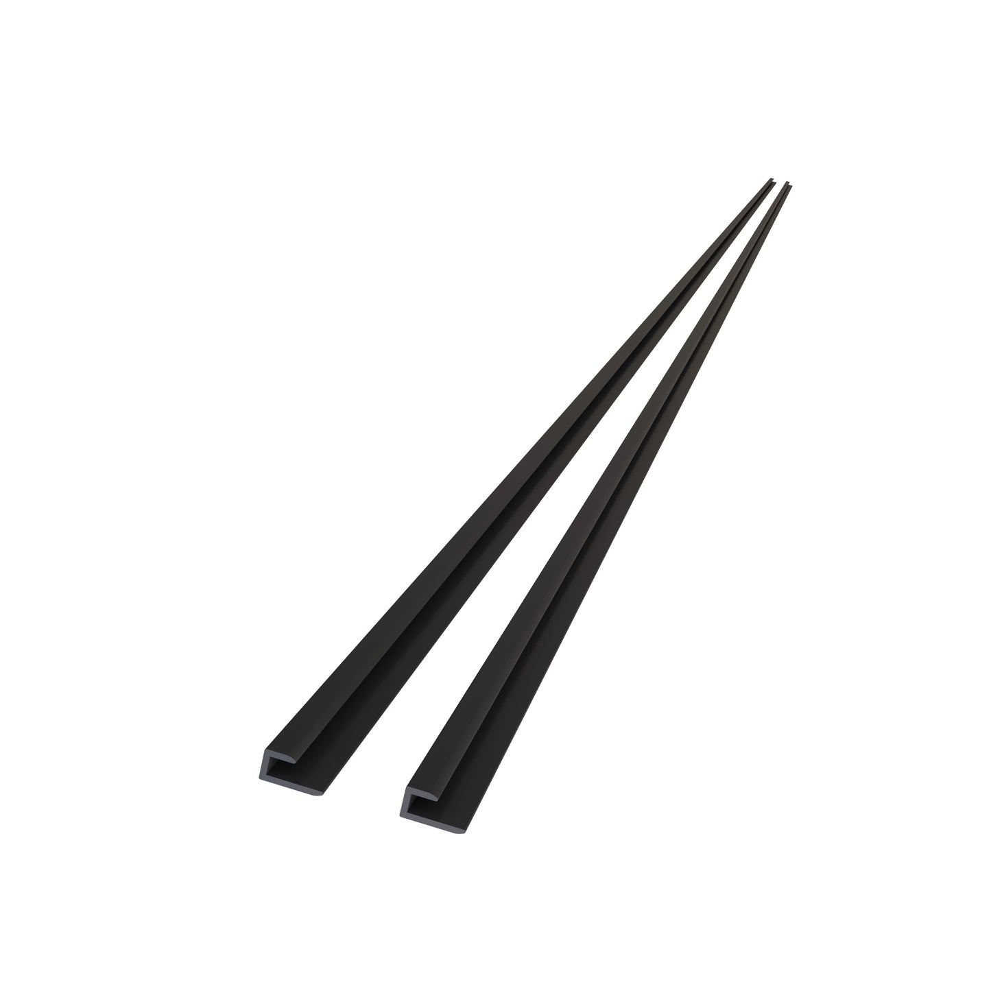 Duschrückwand Zubehör Montage Profile Endprofil eckig Mattschwarz für 3mm H.210 cm Alu Verbundplatten Bad