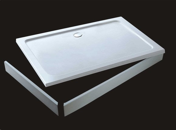 Zubehör Dusche Armatur Schürze & 8xStellfüße für 90x80cm  Duschtasse Duschwanne Bodenelemente