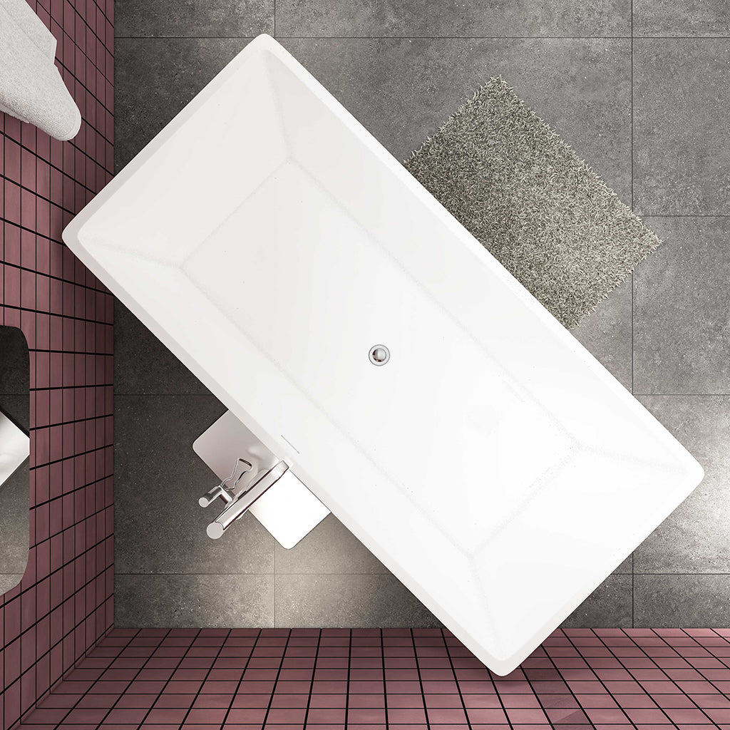 Badewanne Badewanne Rechteck Modern, weiß, Acrylbadewanne 170x80