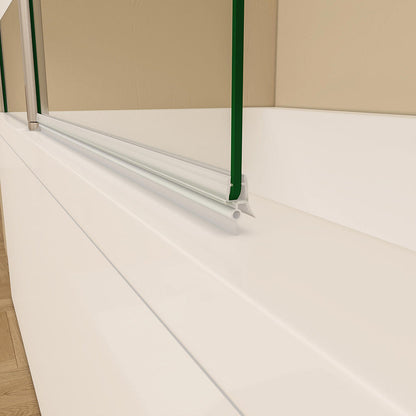 Badewannen 2 TLG Faltwand Aufsatz Duschwand Badewannenaufsatz 120 H140 cm dusche