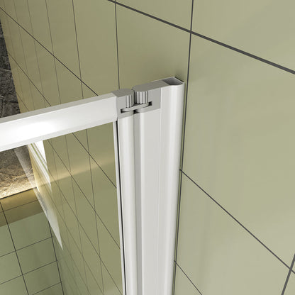 Badewannen 4 TLG Faltwand Aufsatz Duschwand Badewannenaufsätz 90 H140 cm für badezimmer