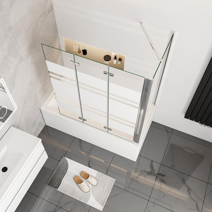 Nano Glas Faltwand Drehwand Trennwand Badewannenaufsatz mit Seitenwand Duschwand Abtrennung 140+70cm Chrom