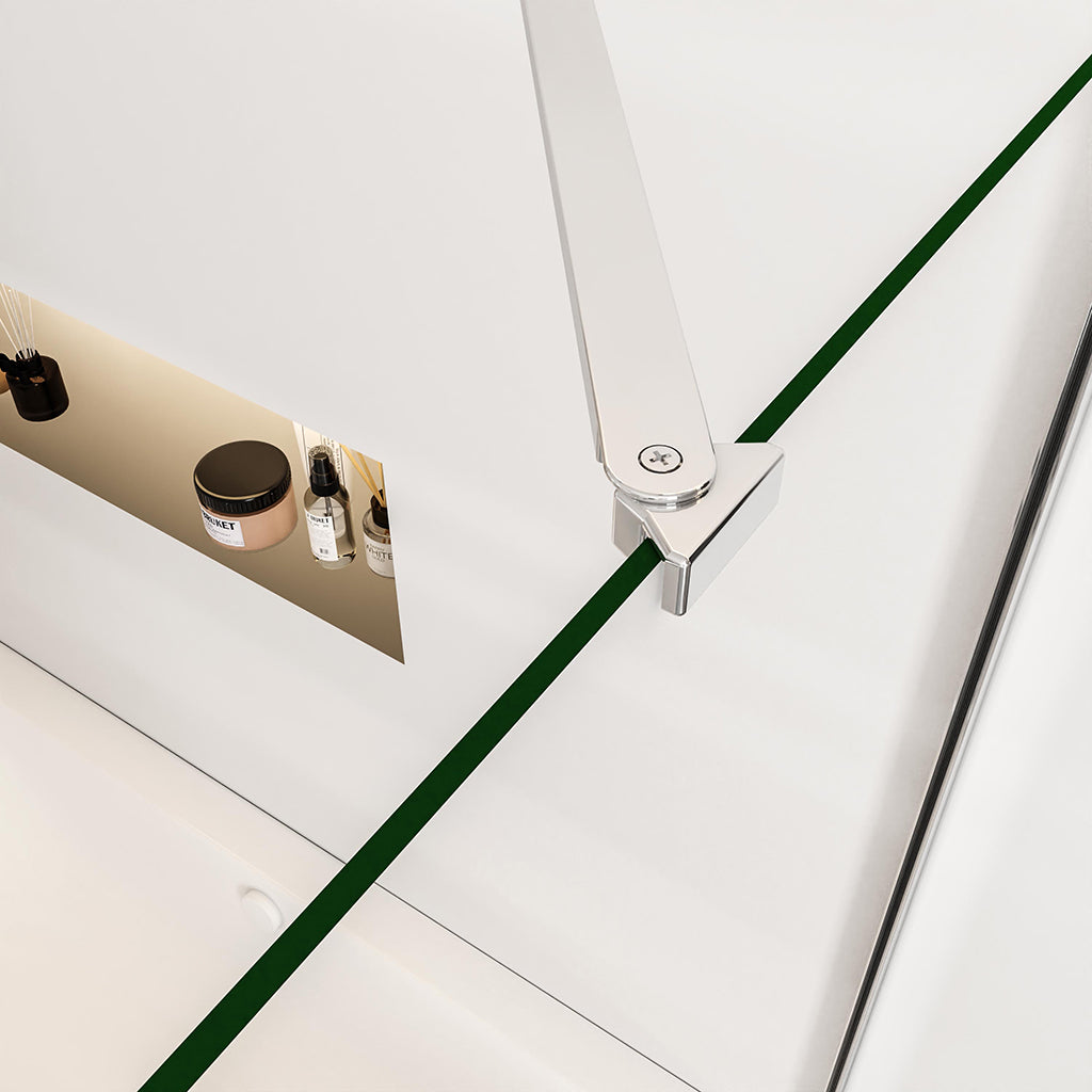 Nano Glas Faltwand Drehwand Trennwand Badewannenaufsatz mit Seitenwand Duschwand Abtrennung 140+70cm Chrom