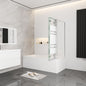 Nano Glas Faltwand Drehwand Trennwand Badewannenaufsatz mit Seitenwand Duschwand Abtrennung 130+70cm Chrom