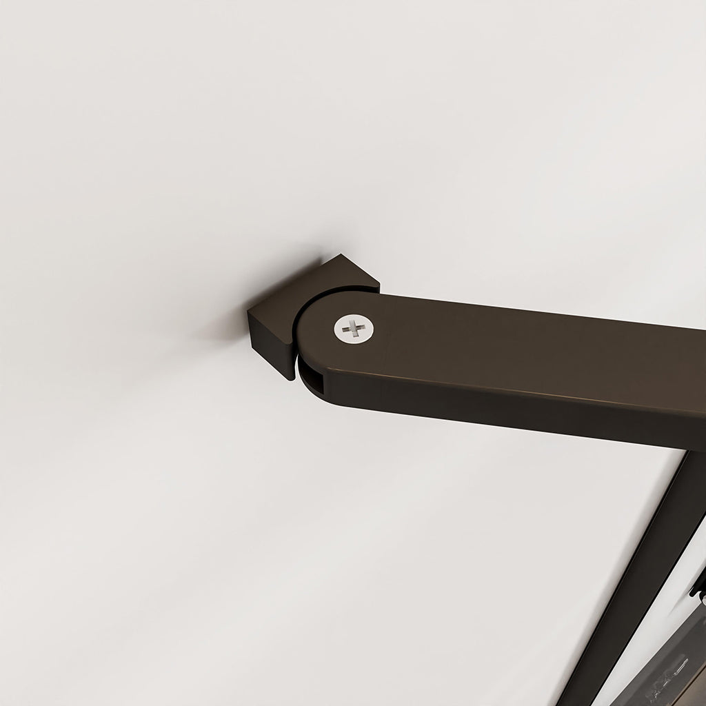 Nano Glas Faltwand Drehwand Trennwand Badewannenaufsatz mit Seitenwand Duschwand Abtrennung 130+70cm Schwarz