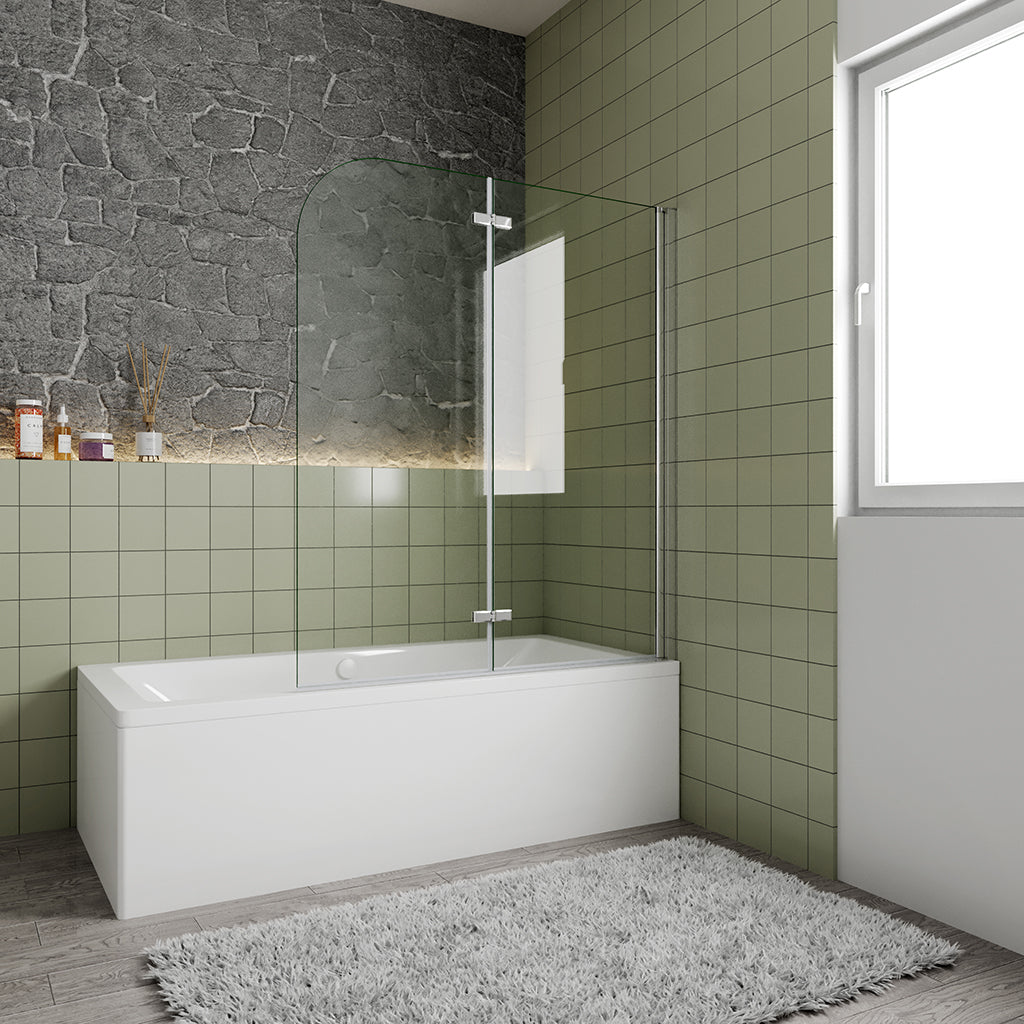 Badewannenaufsätz badewannen duschwand VS2E 100 H140 cm für badezimmer
