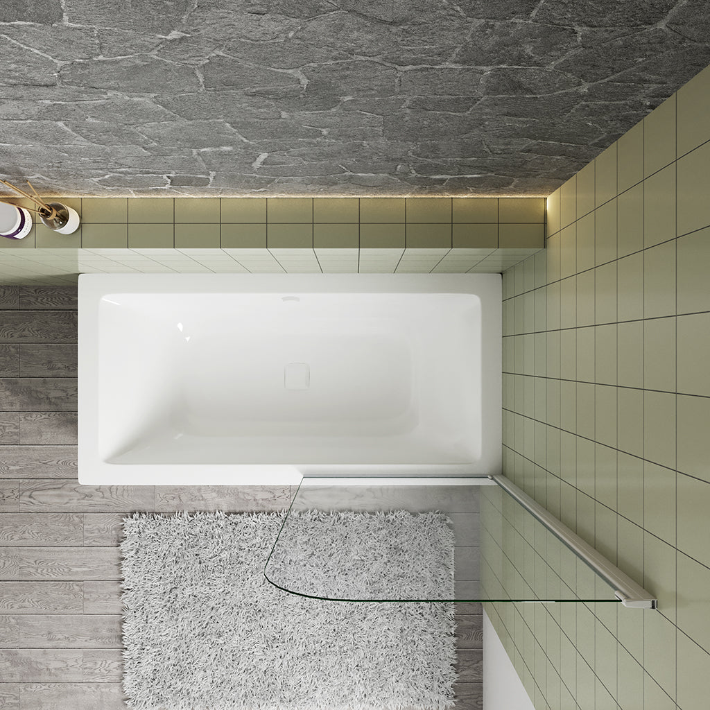 Badewannenaufsatz mattgrau 80 H140 cm badezimmer ideen
