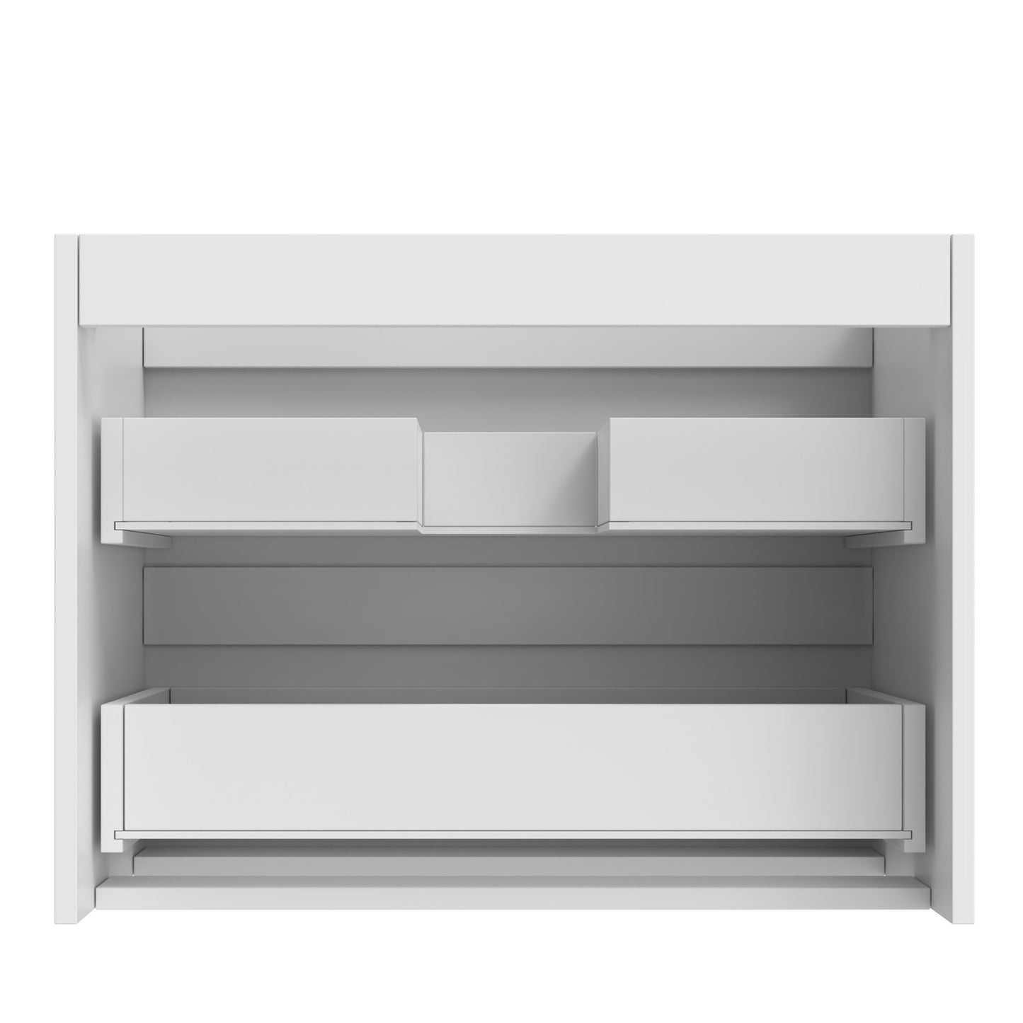 Badezimmermöbel 60cm Schwarz Mineralguss Waschtisch mit Unterschrank Badmöbel set Badezimmerschränke mit 2 Soft-Close Schubladen Hochglanz Weiß