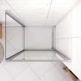 Duschkabine Duschabtrennung 185cm mit Drehtür für die Ecke – aus ESG Glas mit Hochglanz Chrom