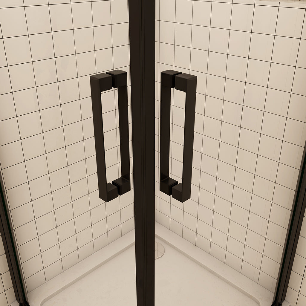 Drehtür Eckeinstieg 100x100 H200 cm Duschwanne