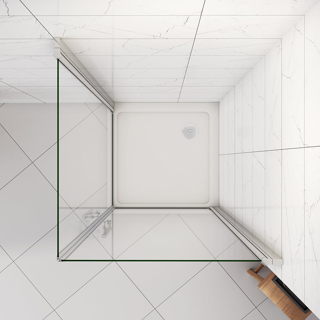 Drehtür Eckeinstieg 100x70xH.197cm Duschtasse für badezimmer