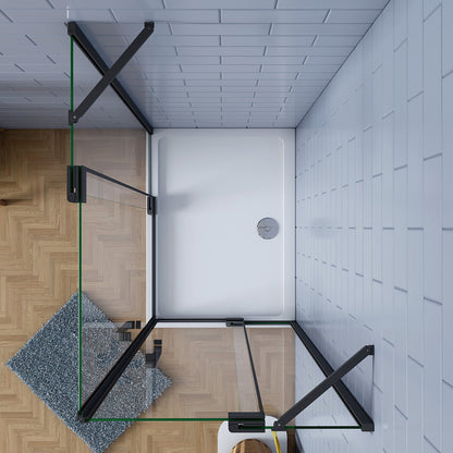 Drehtür Eckeinstieg 100x90xH.195cm Duschtasse dusche für badezimmer