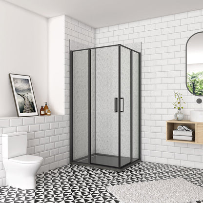 Drehtür Eckeinstieg 1400x1000xH.1850mm Wandverkleidung für badezimmer