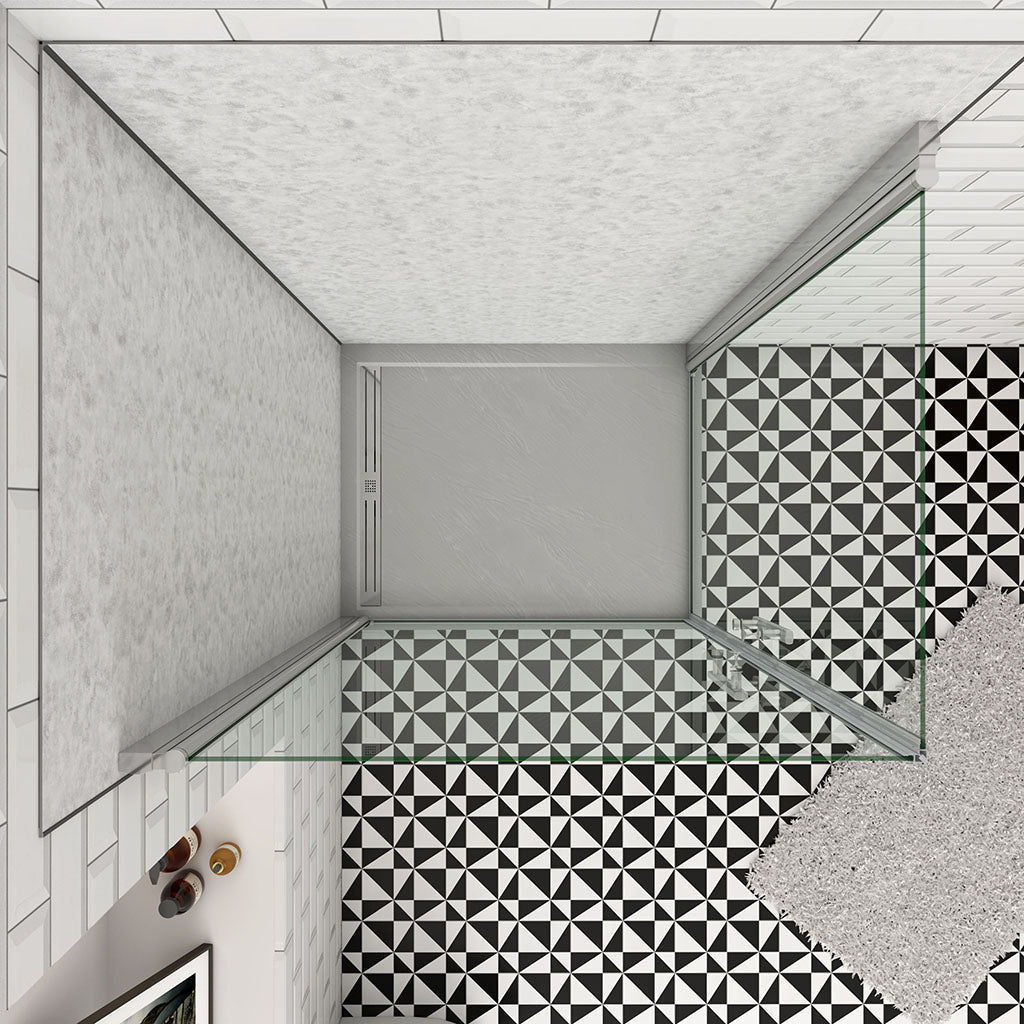 Drehtür Eckeinstieg 80x80xH.197cm für badezimmer