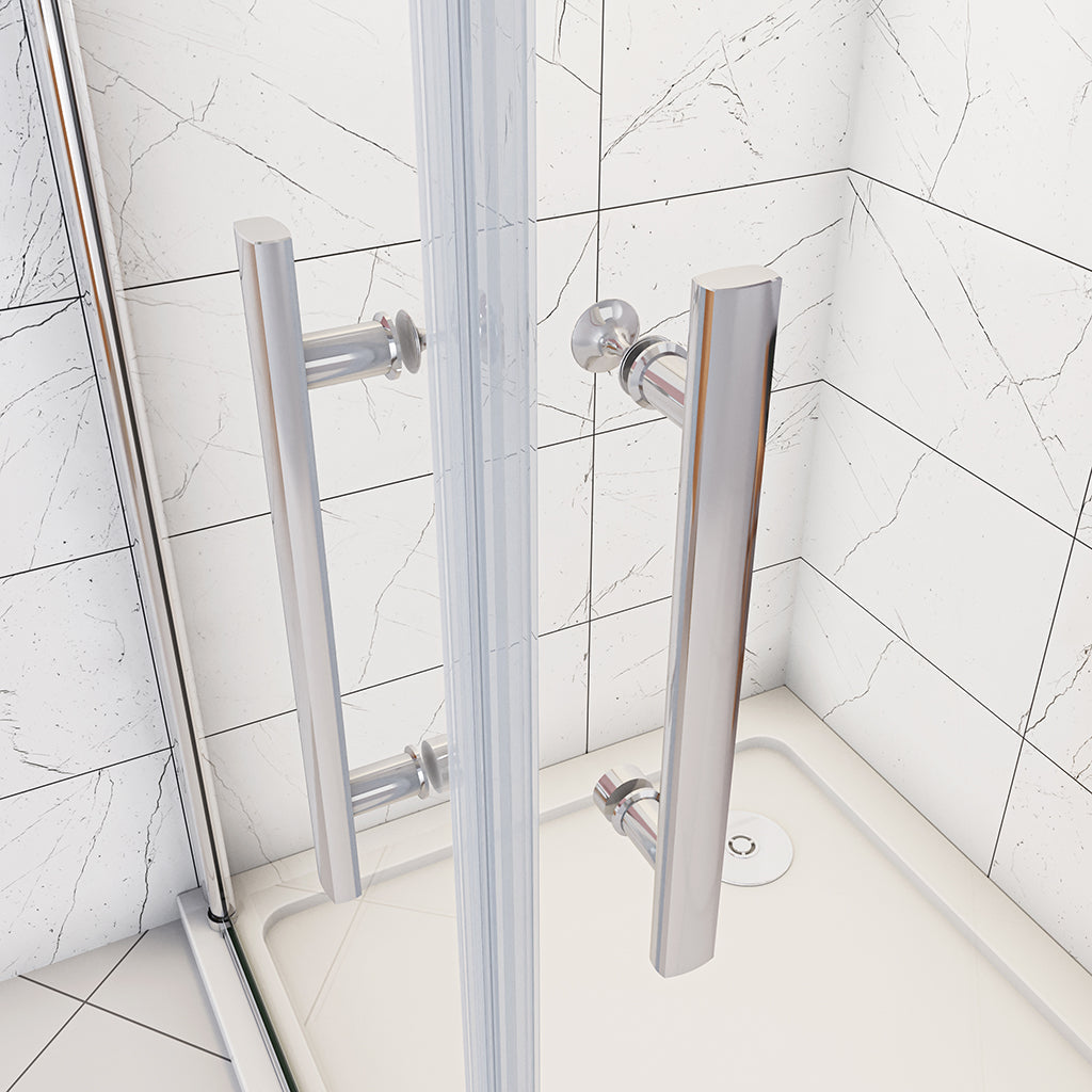 Drehtür Eckeinstieg 900x700xH.1970mm Duschtasse für badezimmer