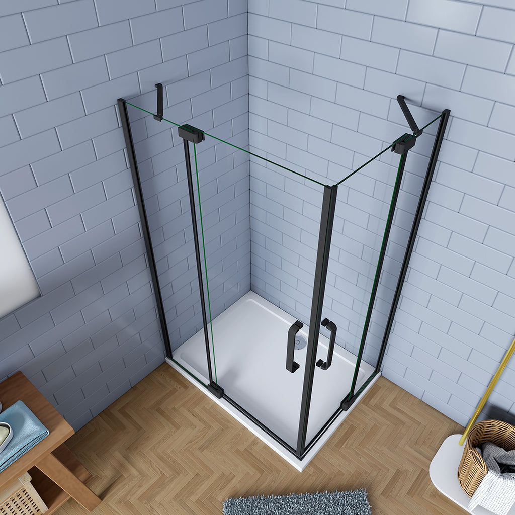 Drehtür Eckeinstieg 900x900xH.1950mm Duschtasse Ablaufgarnitur dusche