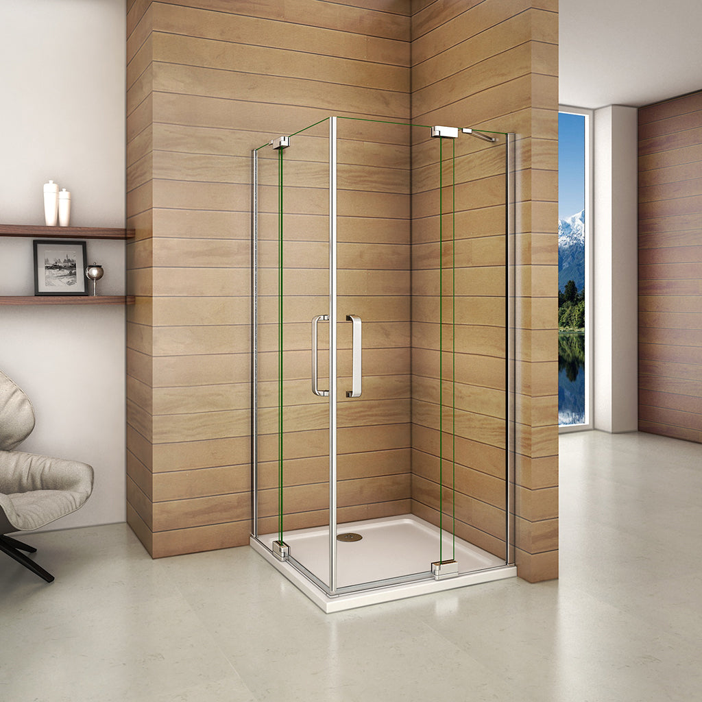 Drehtür Eckeinstieg 900x900xH.1950mm Duschtasse für badezimmer