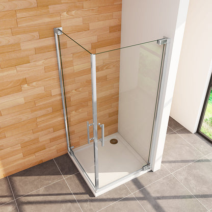 Drehtür Eckeinstieg 90x80xH.185cm Duschtasse Ablaufgarnitur dusche für badezimmer