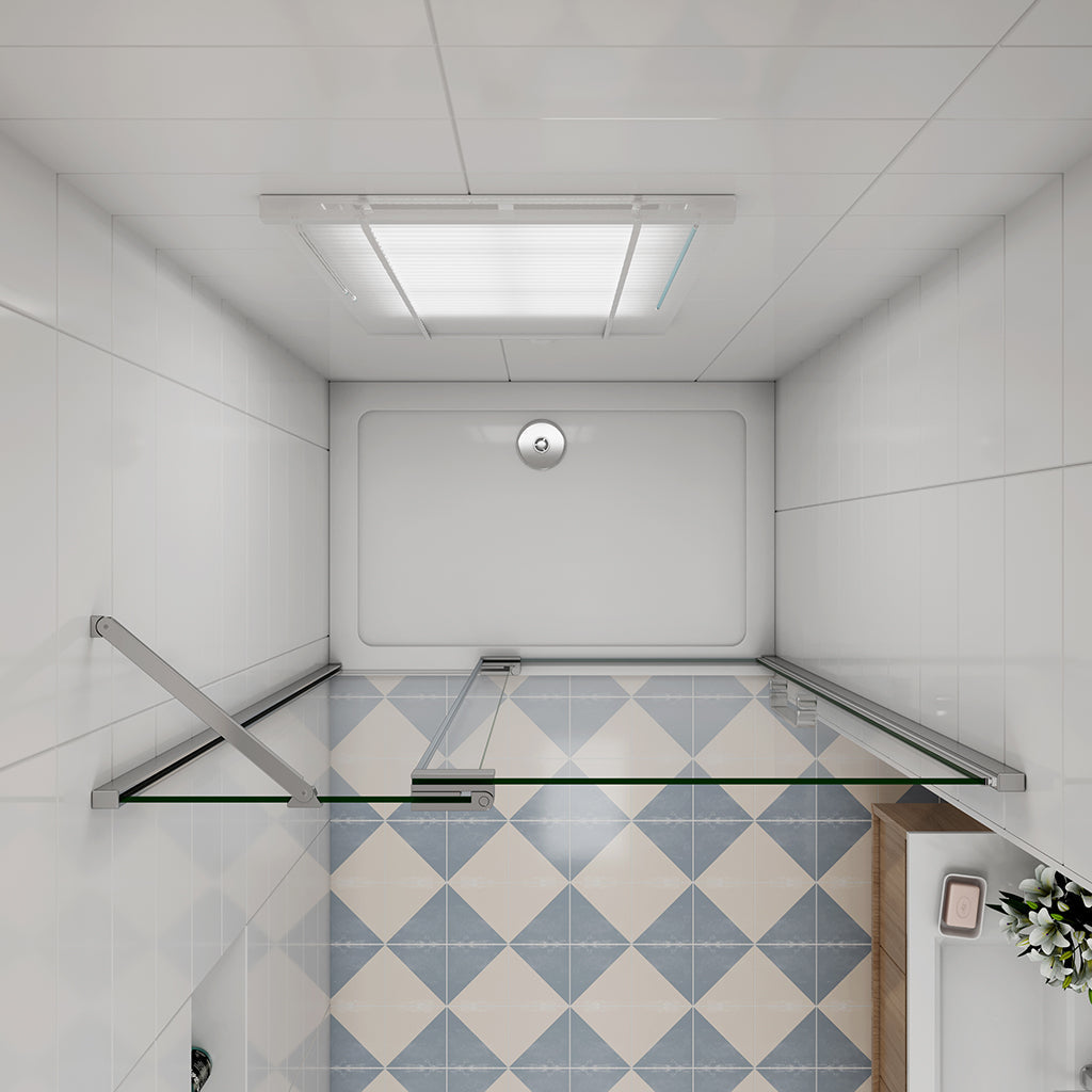 Drehtür Nischentür 1000xH.1950 Duschtasse 1000x900 mm Ablaufgarnitur für badezimmer