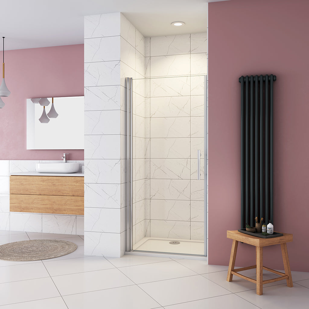 Drehtür Nischentür 100xH.197 Duschtasse 100x90 cm badezimmer ideen