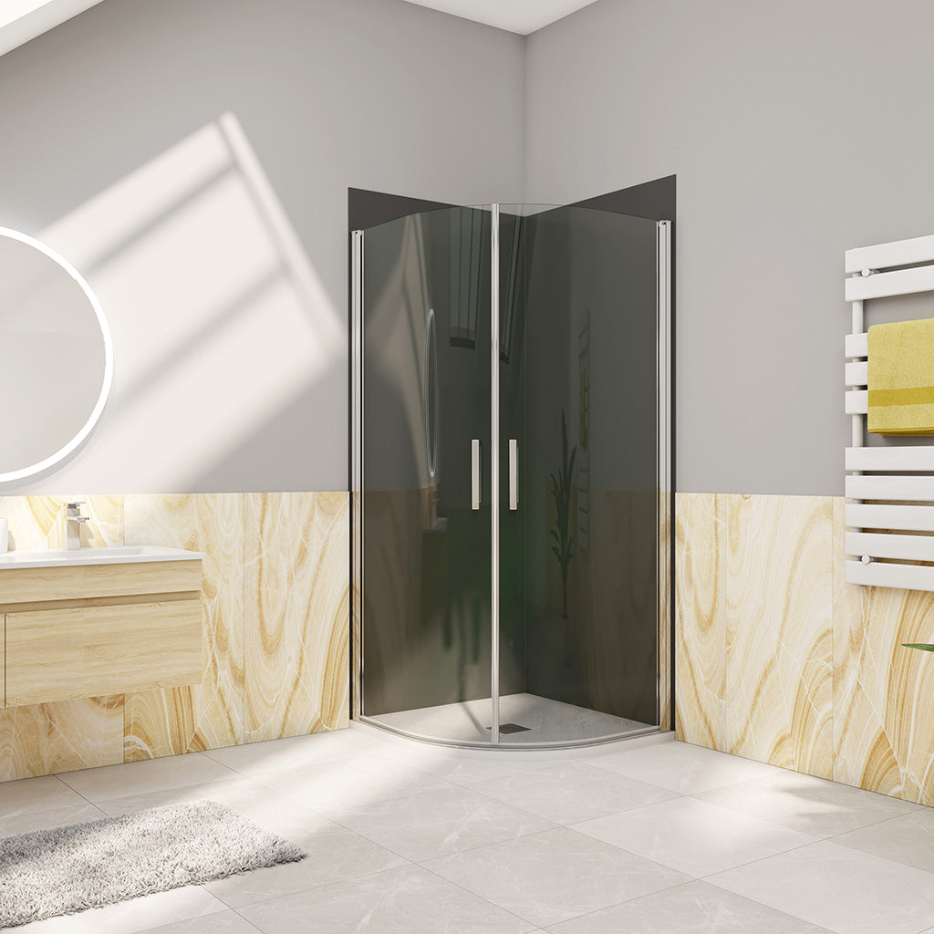 Drehtür Runddusche Eckeinstieg 900x900xH.1950mm Wandverkleidung für badezimmer
