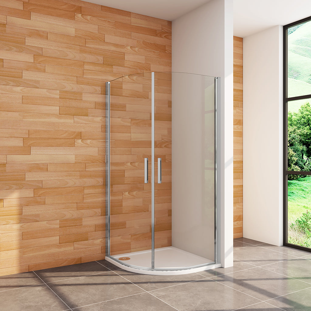 Drehtür Runddusche Eckeinstieg 90x90xH.195cm Duschtasse für badezimmer