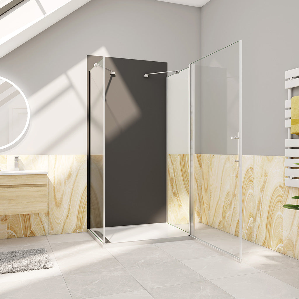 Drehtür U-Form 70x90xH.195 cm Aluverbundplatte badezimmer ideen