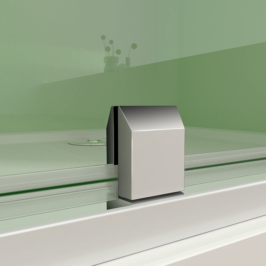 Drehtür grauweiss Nischentür dusche 100 H185 cm badezimmer ideen