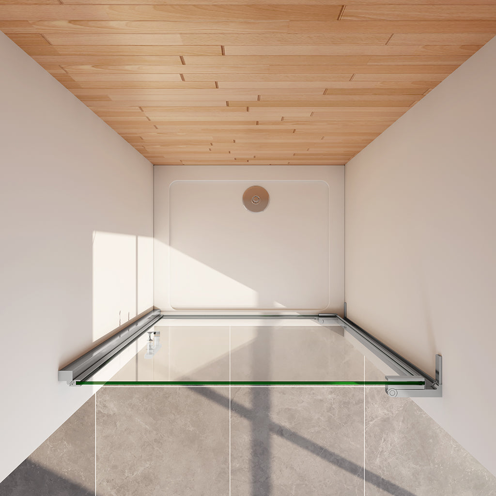 Duschabtrennung 100 H.185 cm Drehtür Nischentür Duschtasse 100x90cm für badezimmer