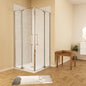 Duschabtrennung 1000x1000 H.1950 mm Drehtür Eckeinstieg Wandverkleidung für badezimmer