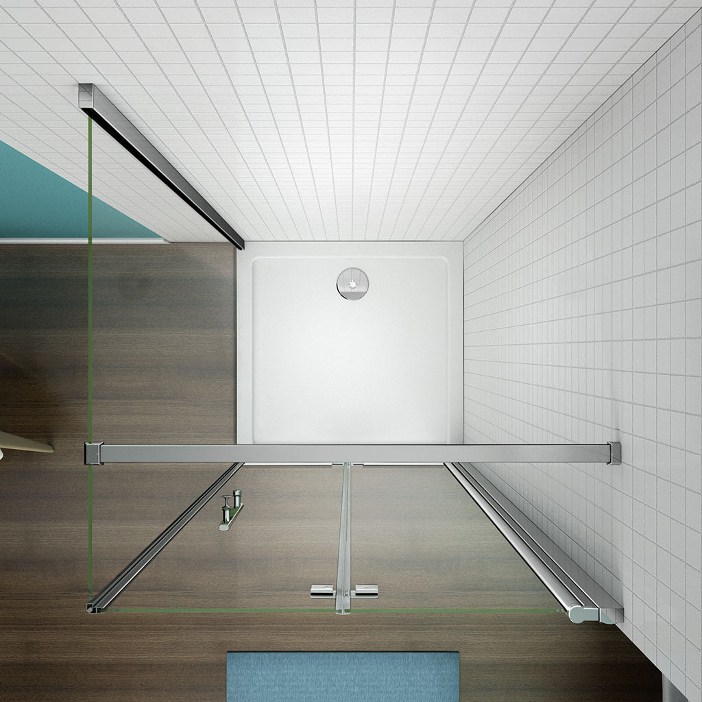 Duschabtrennung 1000x1000 H 1970 mm Falttür mit Seitenwand badezimmer ideen