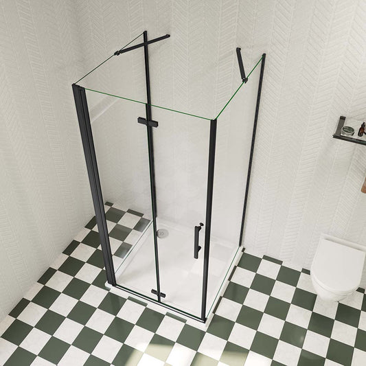 Duschabtrennung 1000x700 H.1950 mm U Form Dusche Falttür für badezimmer