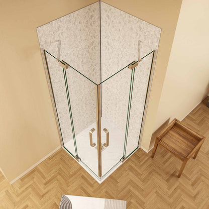 Duschabtrennung 1000x800 H.1950 mm Drehtür Eckeinstieg Wandverkleidung badezimmer ideen