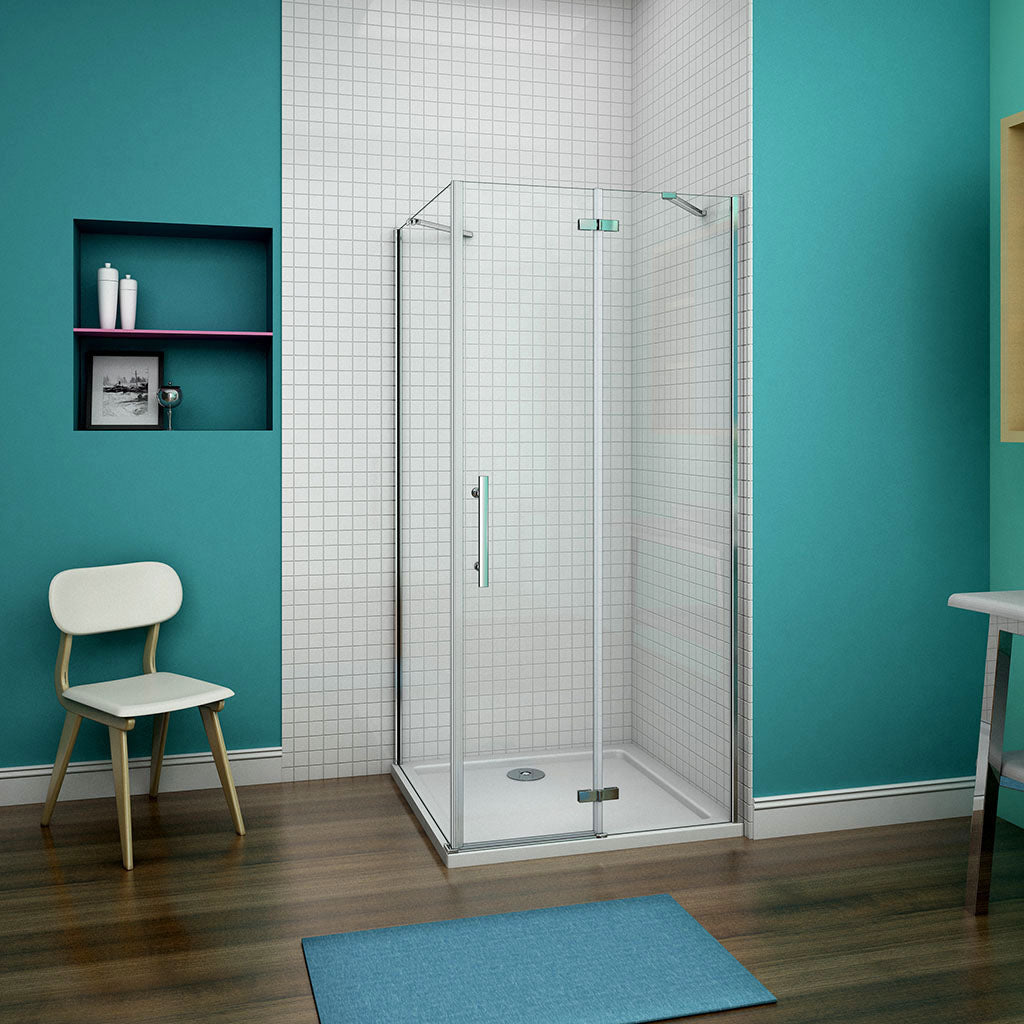 Duschabtrennung 1000x900 H.1850 mm Drehtür mit Seitenwand Duschtasse für badezimmer