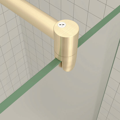 Duschabtrennung 10mm ESG NANO Glas 87.7 cm goldfarben