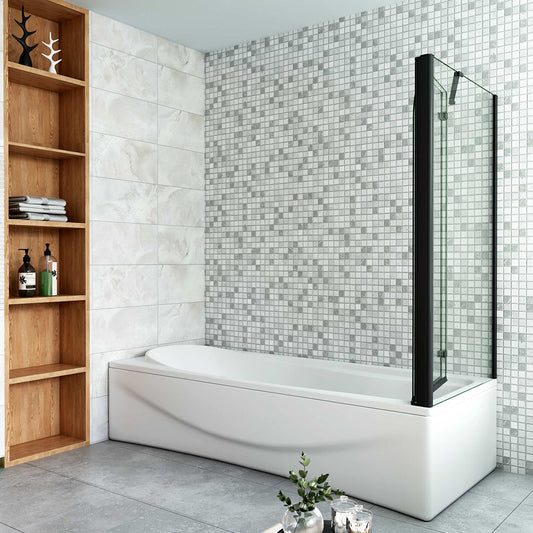 Duschabtrennung 1100x800 H 1400 mm Badewannenseitenwand mit Seitenwand für badezimmer