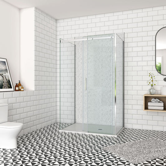 Duschabtrennung 1100x800 H.1950 mm Schiebetür U Form badezimmer ideen