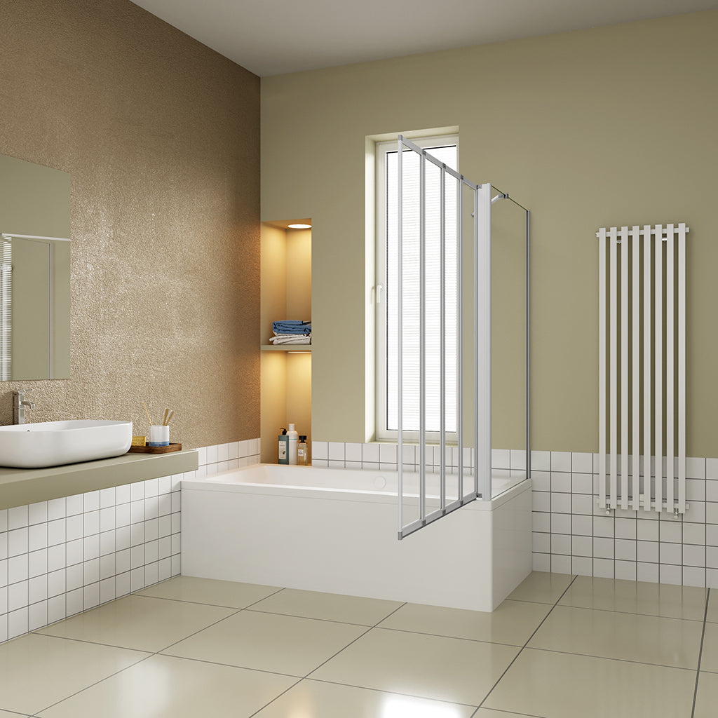 Duschabtrennung 1200x800 H 1400 mm Badewannenseitenwand mit Seitenwand für badezimmer