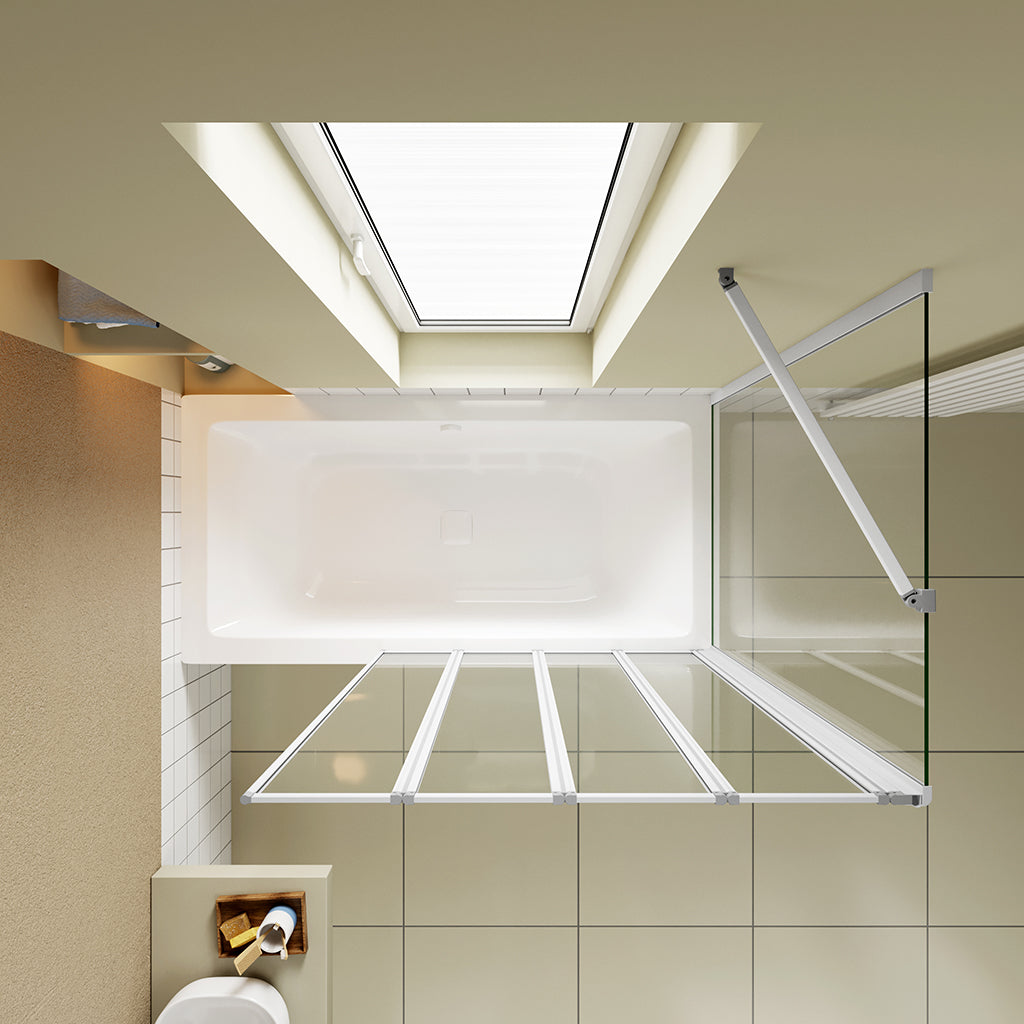 Duschabtrennung 120x75 H 140 cm Badewannenseitenwand mit Seitenwand badezimmer ideen