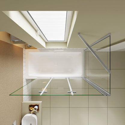 Duschabtrennung 1300x700 H 1400 mm Badewannenseitenwand mit Seitenwand badezimmer ideen