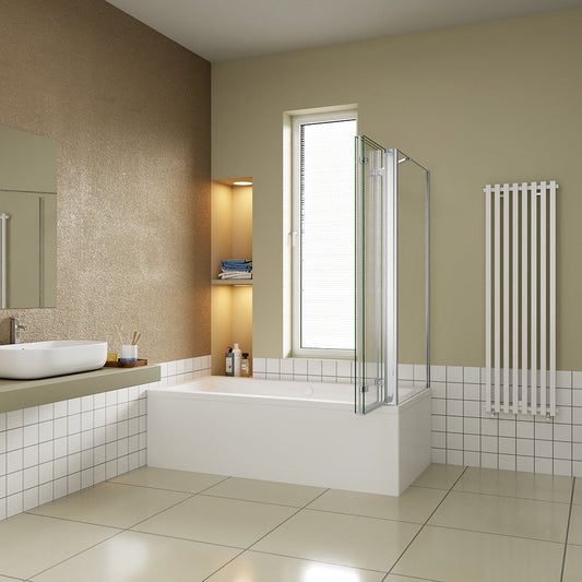 Duschabtrennung 1300x800 H 1400 mm Badewannenseitenwand mit Seitenwand für badezimmer