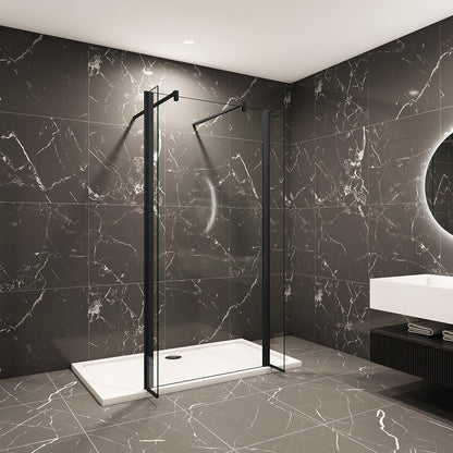 Duschabtrennung 140+30+30 H.200 cm Walk In Duschabtrennung 2xSeitenpaneel mit Stabilisationsstange 140cm für badezimmer