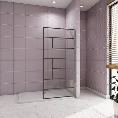 Duschabtrennung 140 H.200 cm Walk in Duschwänd mit Stabilisationsstange 45cm für badezimmer