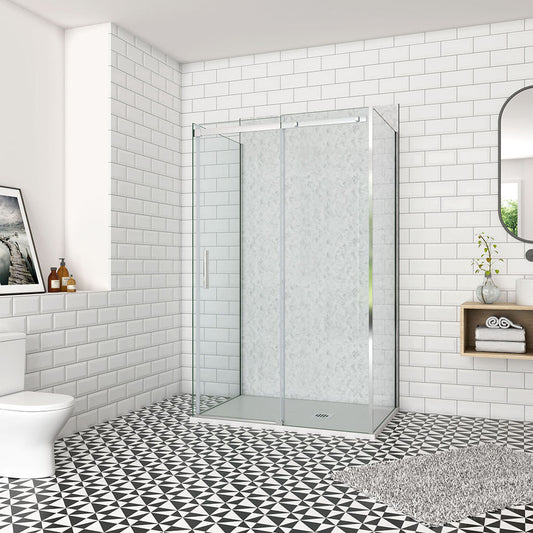 Duschabtrennung 1600x800 H.1950 mm Schiebetür U-Form für badezimmer